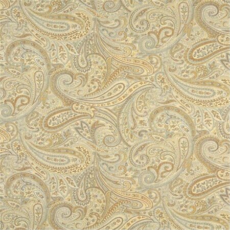 FINE-LINE 54 in. Wide Gold, Blue And Bronze, Paisley Contemporary Upholstery Grade Fabric FI2935139